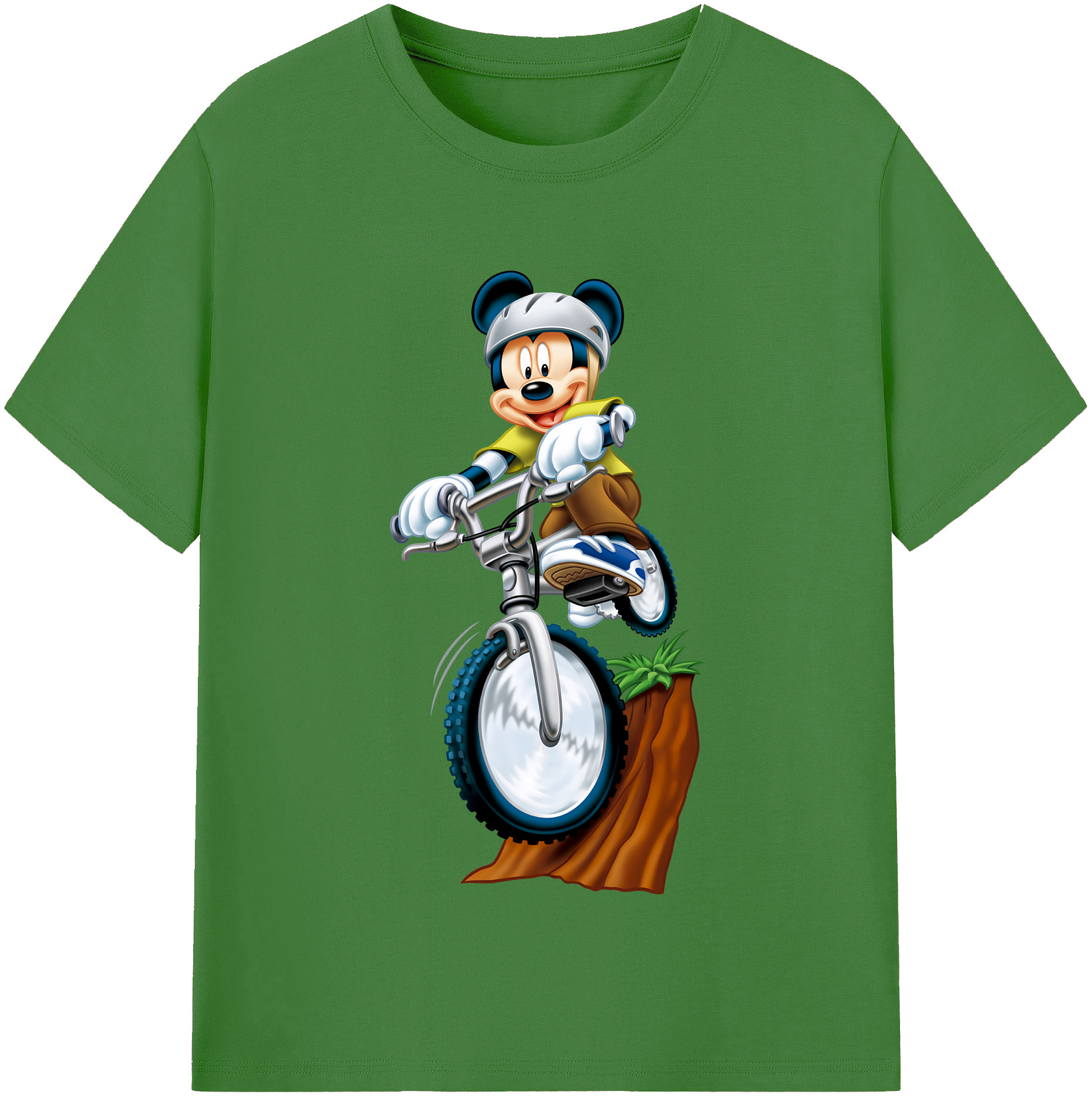 ミッキーマウス Mickey Mouse レディースカジュアルプリントTシャツ（綿100％）